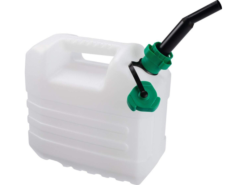 EDA Jerrican, 20 litres, avec bec verseur, blanc
