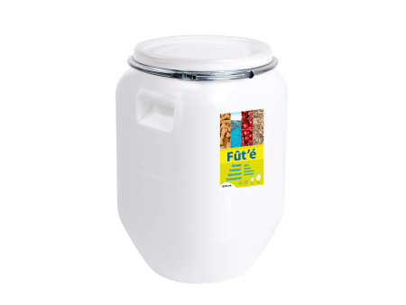 EDA Fût de stockage, 50 litres, plastique, blanc