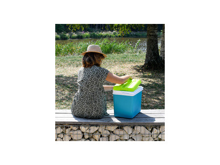 EDA Glacière, plastique, 24 litres, gris / bleu lagune