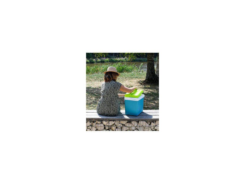 EDA Glacière, plastique, 35 litres, gris / bleu lagune