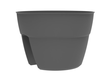 EDA Pot pour balustrade 'OSAKA', diamètre 300 mm, anthracite