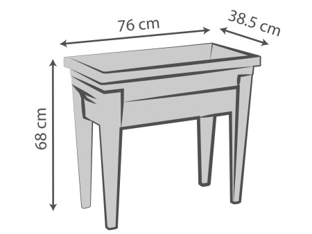 EDA Jardinière 'VEG&Table' City, anthracite