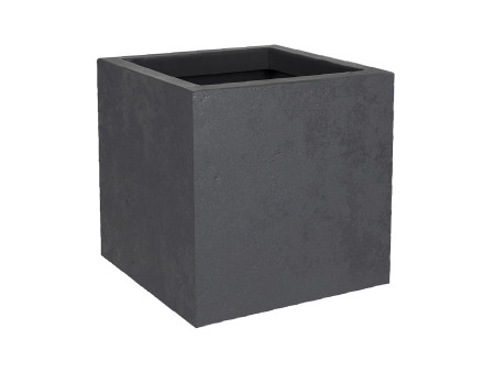 EDA Bac à plantes BASALT UP, cubique, 295 mm, anthracite