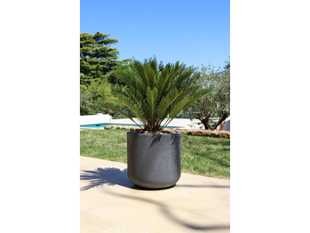 EDA Bac à plantes BASALT UP, rond, 485 mm, anthracite