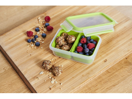 emsa Boîte pour goûter CLIP & GO, 0,55 L, transparent / vert