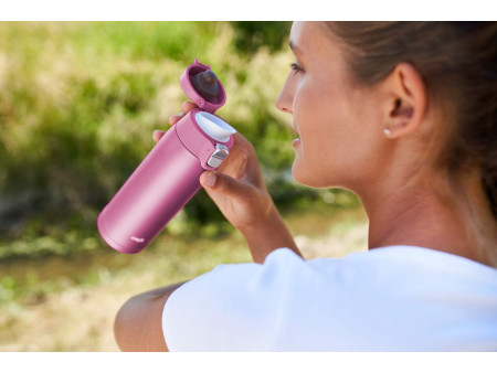 emsa Bouteille isotherme TRAVEL MUG LIGHT, 0,4 L, vieux rose