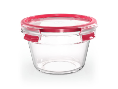 emsa Boîte de conservation CLIP & CLOSE verre, rond, 0,9 L