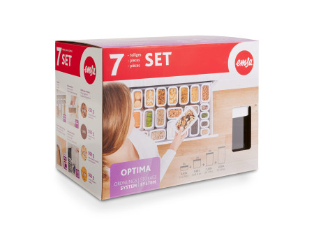 emsa Boîte de conservation OPTIMA, set de 7, transparent-
