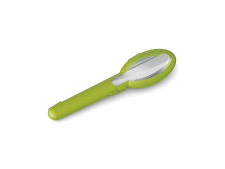 emsa Kit de couverts CLIP & GO, 3 pièces avec étui, vert