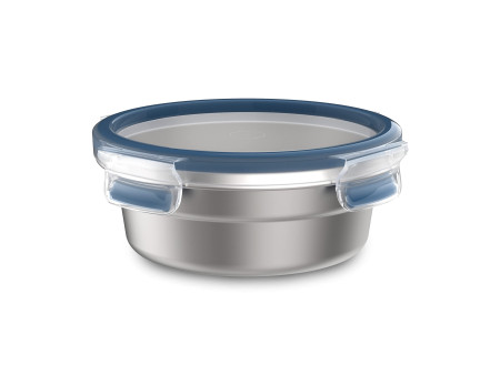 emsa Boîte de conservation CLIP & CLOSE STEEL, 0,7 L, bleu