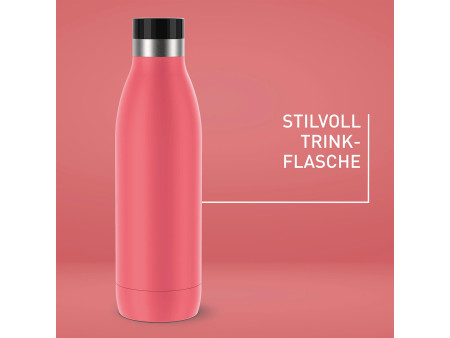 emsa Bouteille isotherme BLUDROP, 0,7 litre, corail