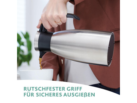 emsa Pichet isotherme SOFT GRIP, 1,5 litre, acier inox/rose