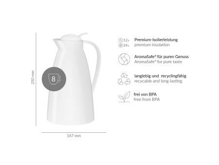 alfi Pichet isotherme ECO, 1,0 litre, blanc