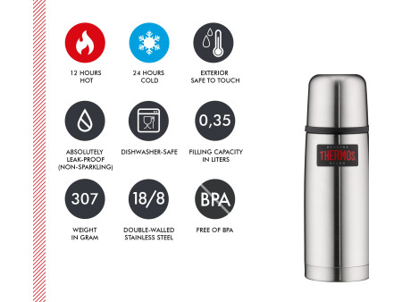 THERMOS Bouteille isotherme Light & Compact, argent