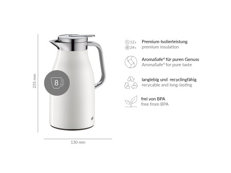 alfi Pichet isotherme SKYLINE, 1,0 litre, blanc alpin mat