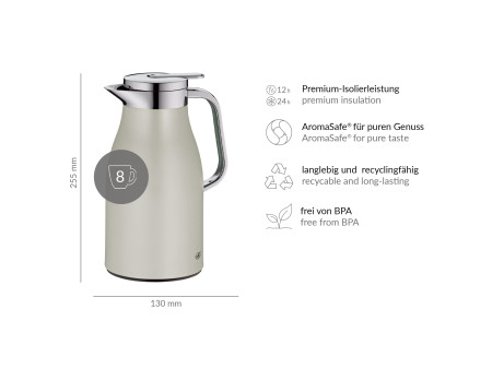 alfi Pichet isotherme SKYLINE, 1,0 litre, silver lining mat