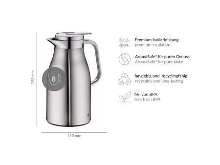 alfi Pichet isotherme SKYLINE, 1,0 litre, inox mat