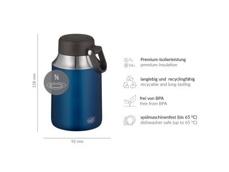 alfi Récipient isotherme CITY FOOD MUG, 0,47 L, mystic blue