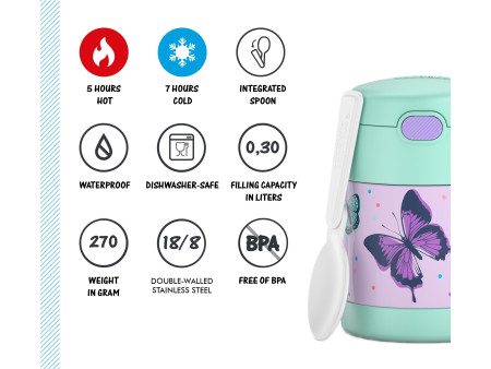 THERMOS Récipient alimentaire FUNTAINER Food Jar, papillons