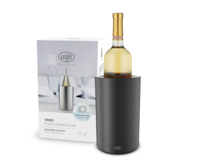 alfi Rafraîchisseur de bouteille VINO, acier inox noir mat