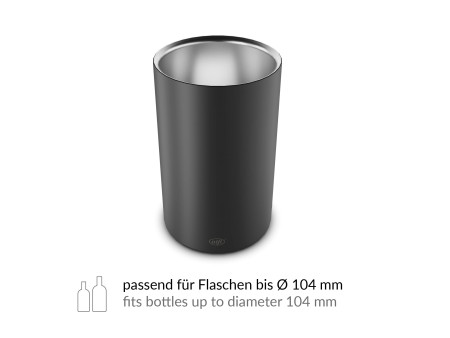 alfi Rafraîchisseur de bouteille VINO, acier inox noir mat