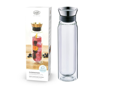 alfi Carafe en verre FLOWMOTION, à double paroi, 0,75 litre