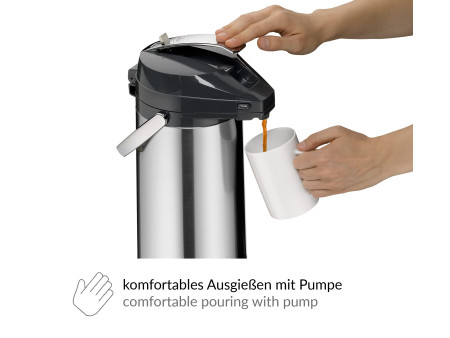 alfi Pichet isotherme à pompe, 3 litres, inox