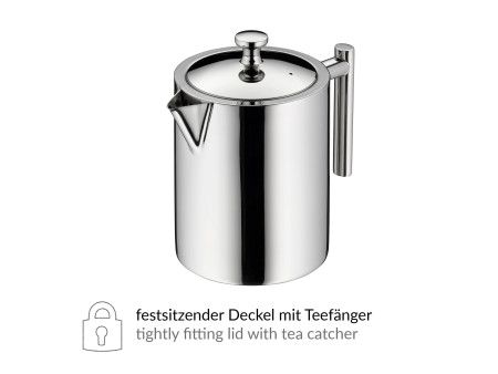 alfi Théière TEA POT, 0,6 litre, inox poli
