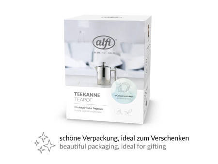 alfi Théière TEA POT, 0,6 litre, inox poli