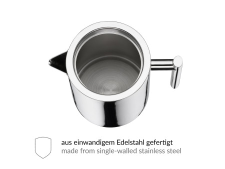 alfi Théière TEA POT, 1,4 litre, inox poli
