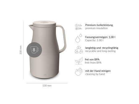alfi Pichet isotherme ECONSCIOUS, 1 litre, beige
