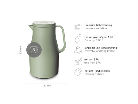alfi Pichet isotherme ECONSCIOUS, 1 litre, vert