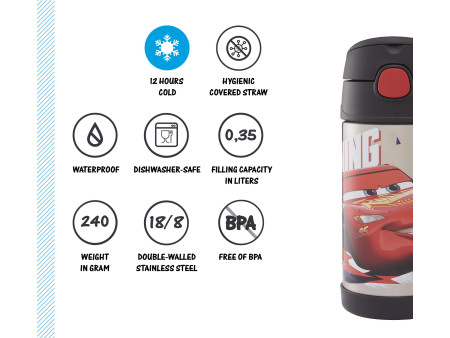 THERMOS Gourde isotherme FUNTAINER BOTTLE, Disney Cars