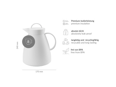 alfi Pichet isotherme DAN, 1,0 litre, coconut white