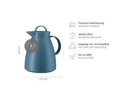 alfi Pichet isotherme DAN, 1,0 litre, vintage indigo