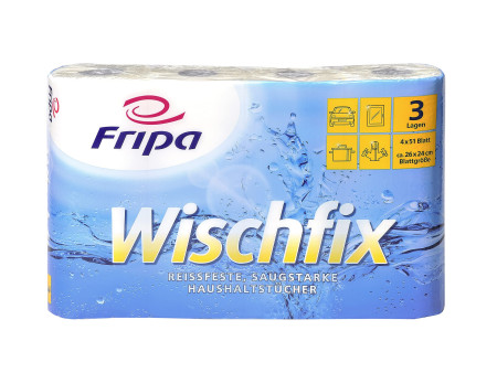 Fripa Rouleau d'essuie-tout Wischfix, 3 couches, extra blanc