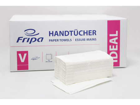 Fripa Essuie-mains IDEAL, 250 x 230 mm, pli-V, extra blanc