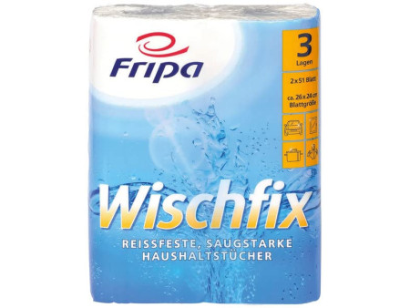 Fripa Rouleau d'essuie-tout Wischfix, 3 couches, extra blanc