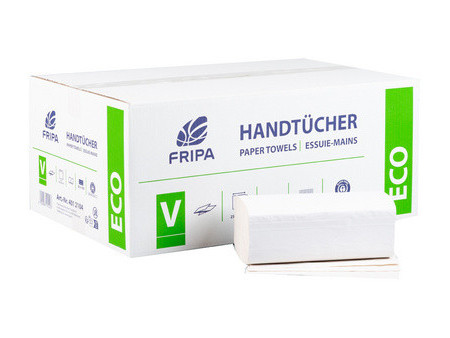 Fripa Essuie-mains ECO, 250 x 230 mm, pli en V, blanc