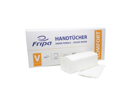 Fripa Essuie-mains COMFORT, 250 x 230 mm, pli V, extra blanc