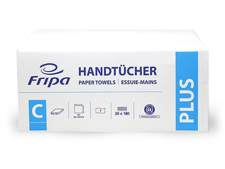 Fripa Essuie-mains PLUS, 250 x 330 mm, pli en C, naturel