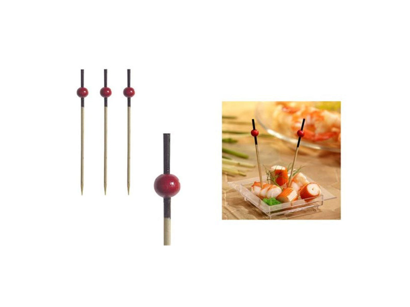 PAPSTAR Pique apéritif 'Red Pearl', longueur: 70 mm