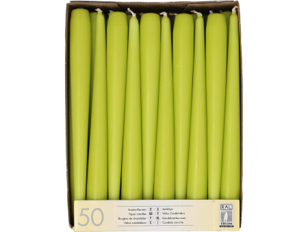 STARPAK Bougie de chandelier, 22 mm, pack de 50, vert citron