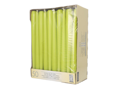 STARPAK Bougie de chandelier, 22 mm, pack de 50, vert citron