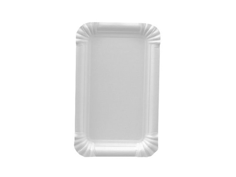 PAPSTAR Assiette en carton 'pure' rectangulaire, blanc