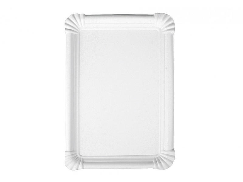 PAPSTAR Assiette en carton 'pure' rectangulaire, blanc