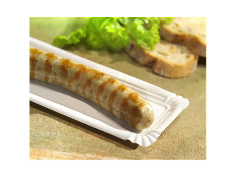 PAPSTAR Assiette carton pour saucisse 'pure', blanc