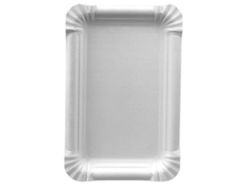 PAPSTAR Assiette en carton 'pure' rectangulaire, blanc