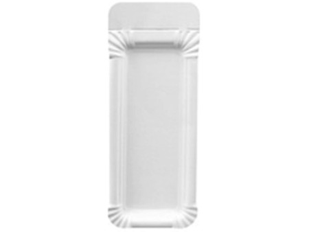 PAPSTAR Assiette en carton 'pure' rectangulaire, blanc