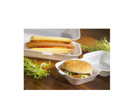 STARPAK Boîte à hamburger rectangulaire, XPS, 145x155x80 mm